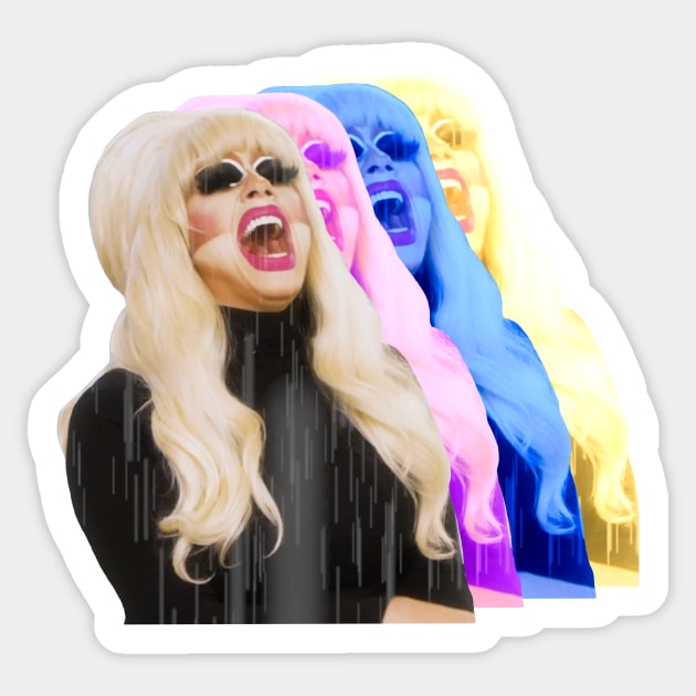 trixie screaming Sticker by thejesamestreet